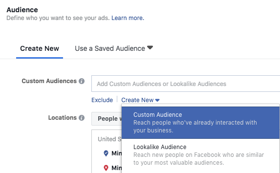 custom audience facebook